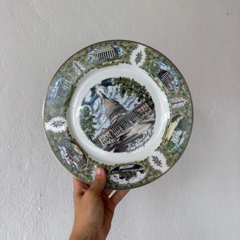 Vintage Washington DC Capitol Decorative Plate Made in Japan Souvenir Wall Decor